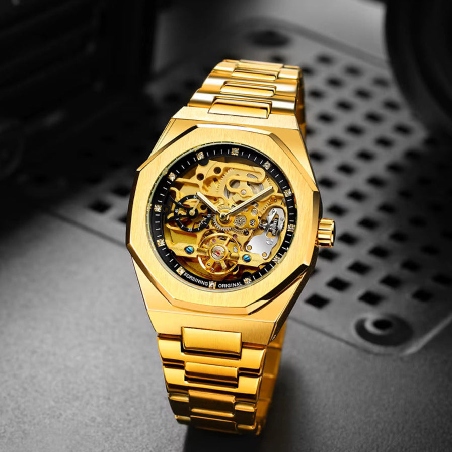 Relógio Dourado Masculino